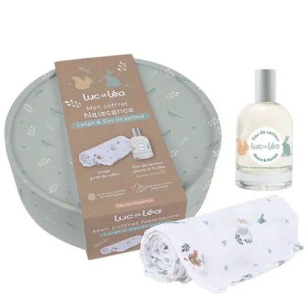 Luc et Léa Mon coffret naissance Eau et Lange