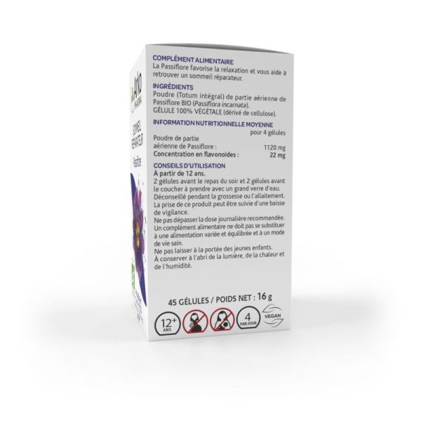 Arkogélules passiflore bio sommeil réparateur 45 gélules