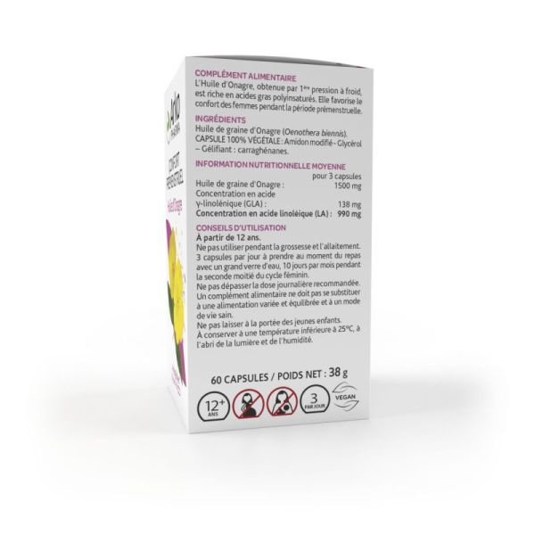 Arkogélules huile onagre bio confort prémenstruel 60 gélules