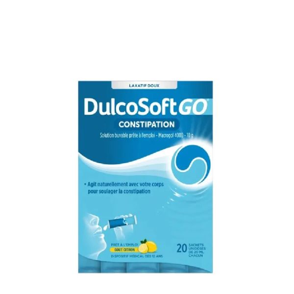 DulcoSoft GO Constipation x20 sachets unidoses goût citron