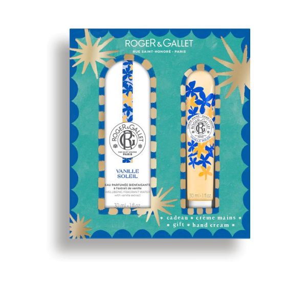 Coffret Eau parfumée bienfaisante et Crème mains Vanille soleil