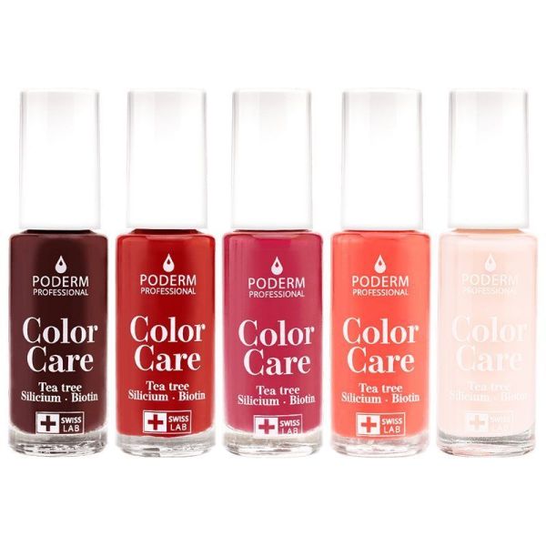 Poderm Vernis Color Care Tea tree Rouge Noir 8ml