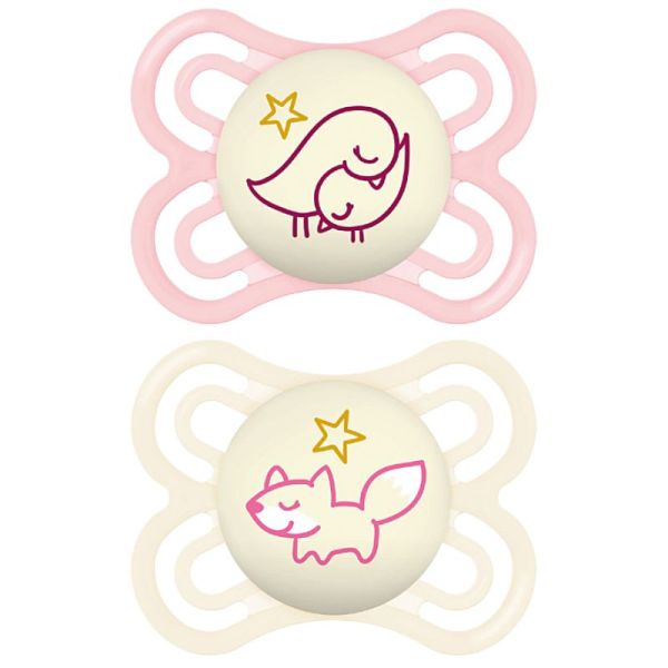 MAM Perfect Nuit silicone 2-6mois x2 sucettes