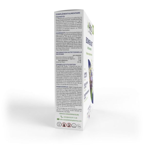 Arkofluide Bonne Nuit ultra concentré 20 ampoules x 10ml