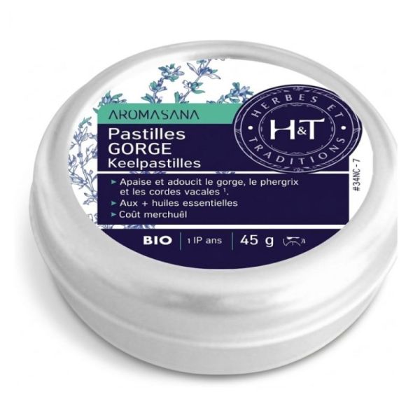 Aromasana Pastilles Gorge Bio 45g