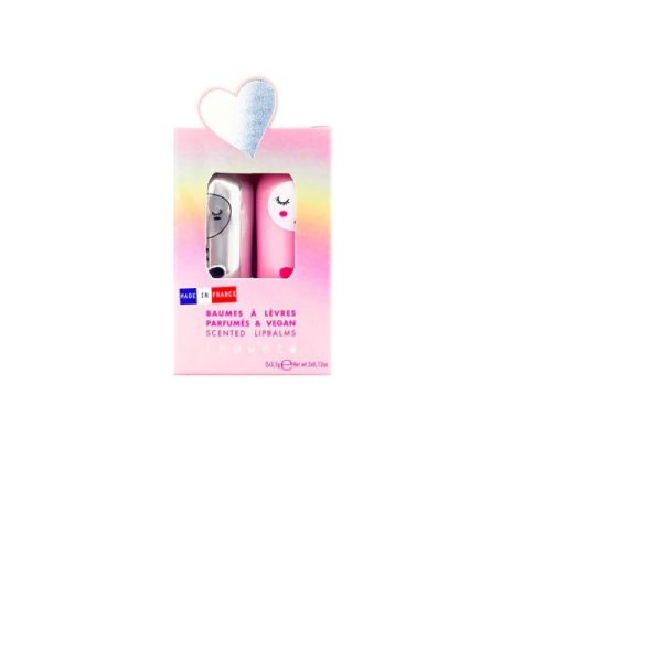 Coffret Baume à lèvres saveur fraise et coconut