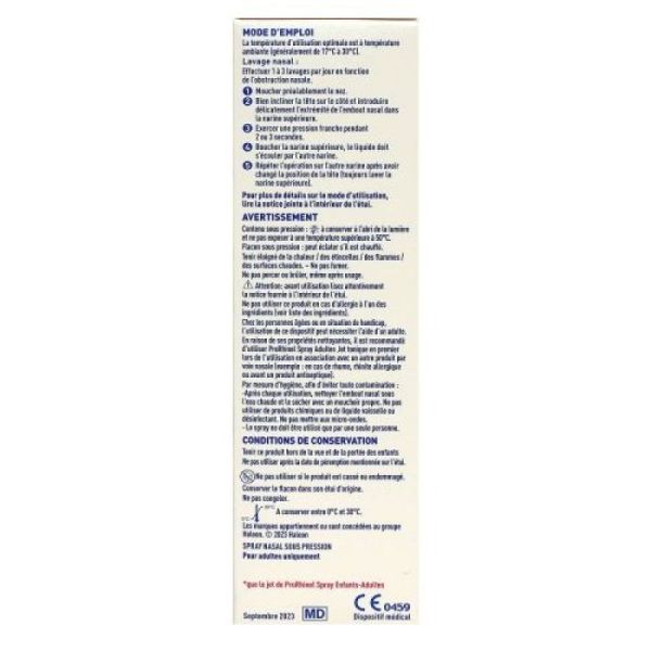 Spray nasal jet adultes 100ml