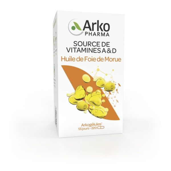 Arkogélules Huile foie de morue 220 gélules