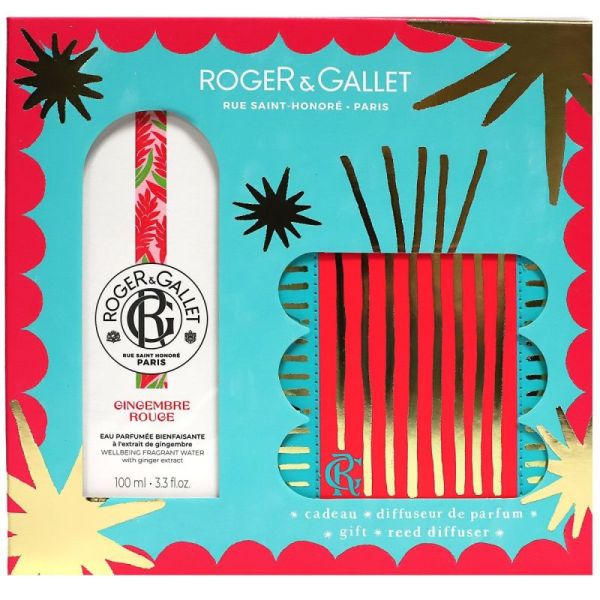 Coffret Gingembre rouge eau parfumée Bienfaisante 100ml + diffuseur offert