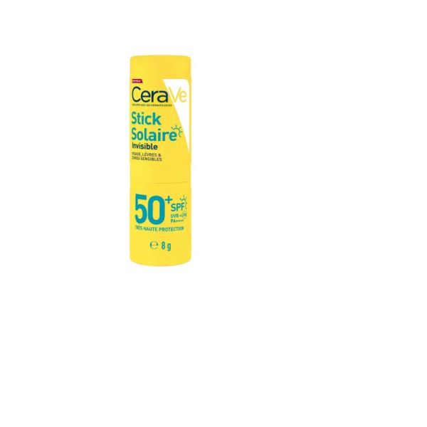 Cerave stick solaire invisible spf50+