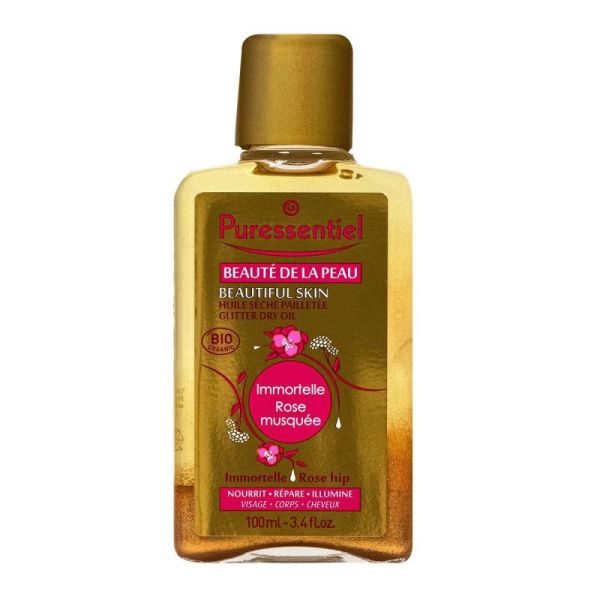 Beauté de la peau huile sèche pailletée 100ml