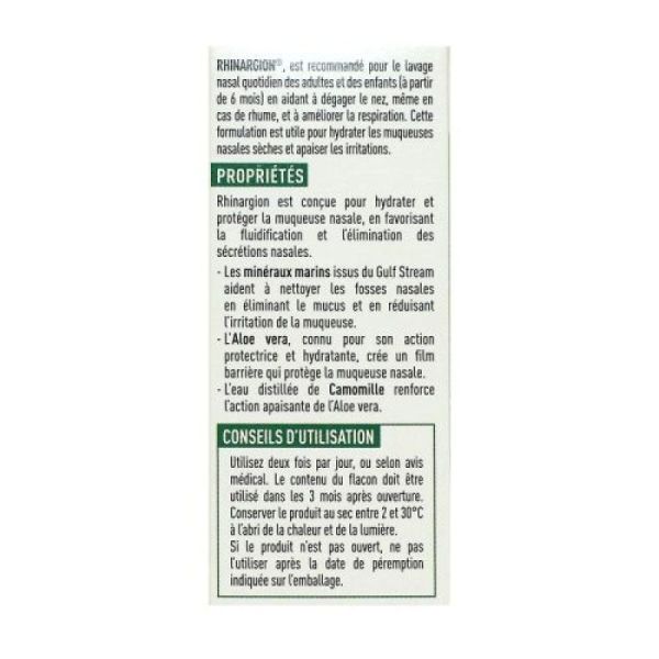 Rhinargion spray nasal décongestionnant apaisant 20ml
