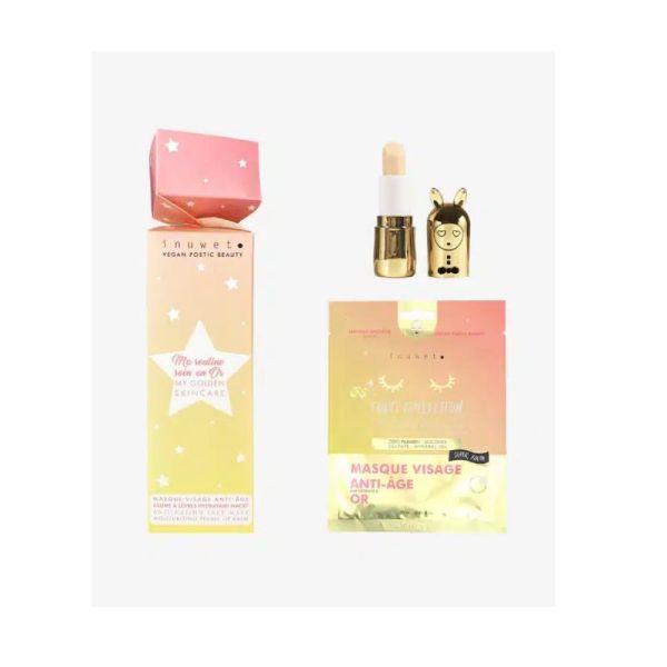 INUWET Ma Routine en Or Masque + baume à lèvres