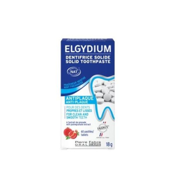 Dentifrice solide anti-plaque 60 pastilles