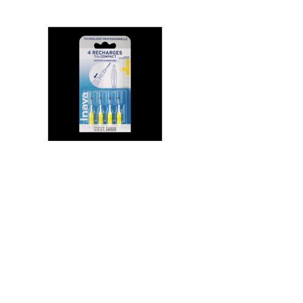 Inava Brossettes interdentaires recharges jaunes 1mm x4