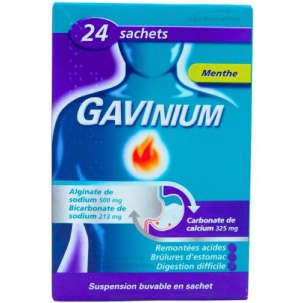 Gavinium Menthe sachets buvables x24