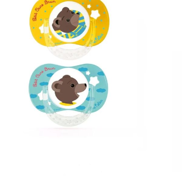 LUC ET LEA SUCETTES PETIT OURS BRUN 0-6 MOIS