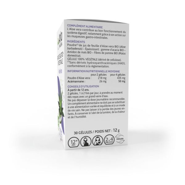 Arkogélules Aloé vera bio santé gastro-intestinale 30 gélules