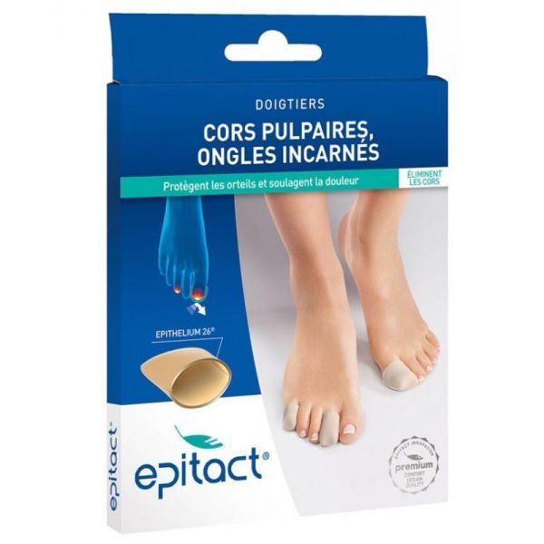 Epitact Doigtiers Cor pulpaires/Ongles incarnés 23mm Taille S 2 unités