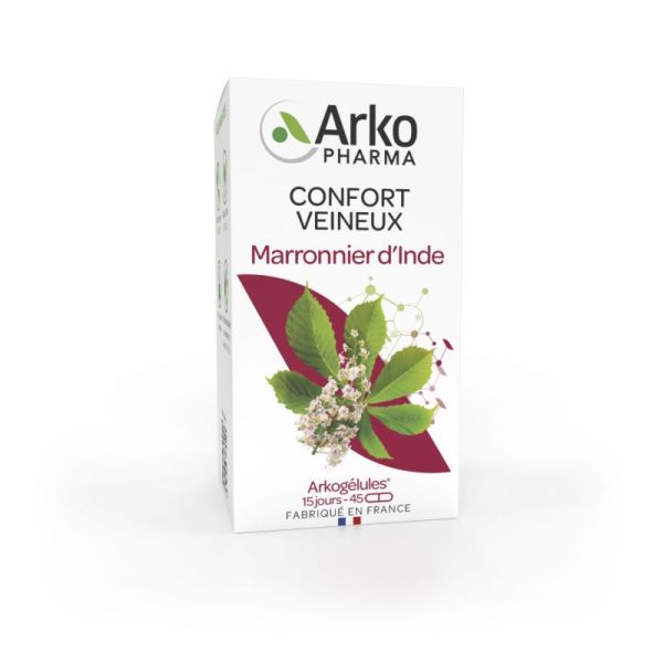 Arkogélules marronnier d'Inde bio 1125mg graine 45 gélules