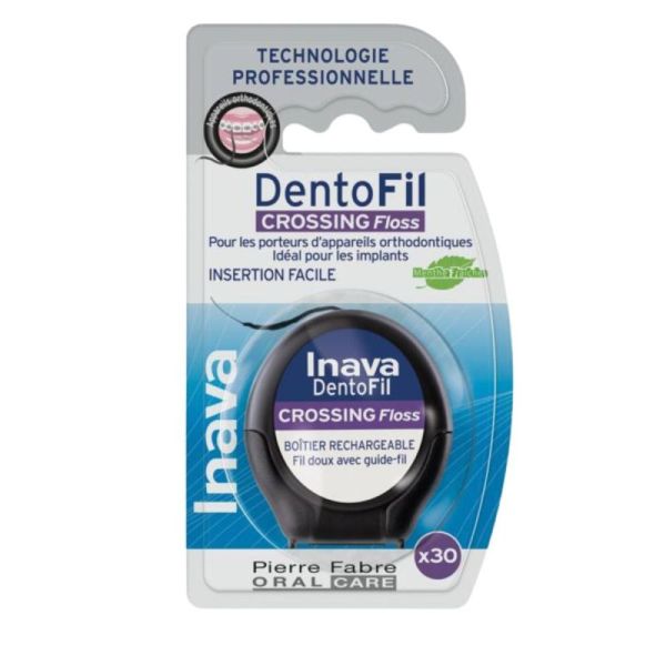 Denofil Crossing Floss Fil dentaire pour appareils ortho ou implants