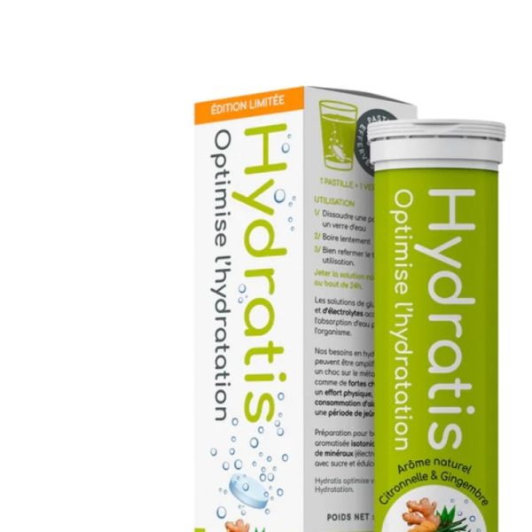 HYDRASTIS Optimise l'hydratation goût Citronnelle/Gingembre x20 pastilles