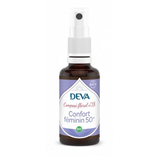 Deva Confort féminin 50+ composé floral N°18 bio 30ml