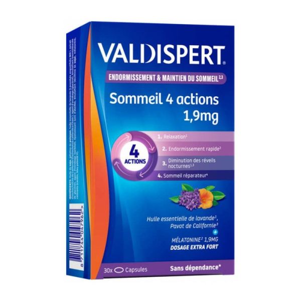VALDISPERT Sommeil 4 actions 30 capsules
