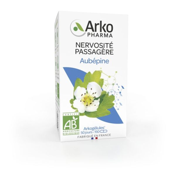 Arkogélules aubépine bio nervosité passagère 150 gélules