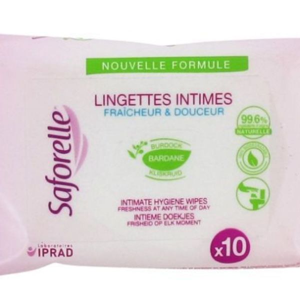 Saforelle Lingette Sachet Pocket x10