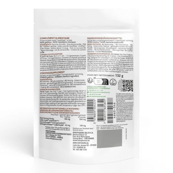 ArkoRoyal gelée royale miel Famille bio 60 gummies