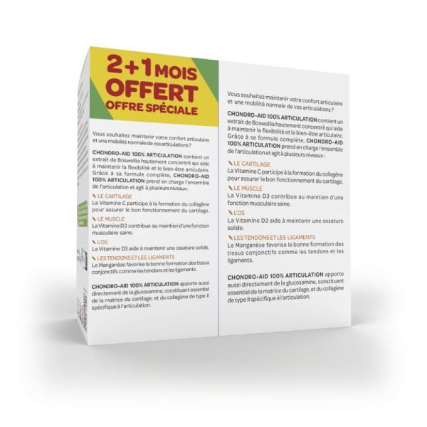 Chrondo Aid 100% articulations 120 + 60 gélules offertes