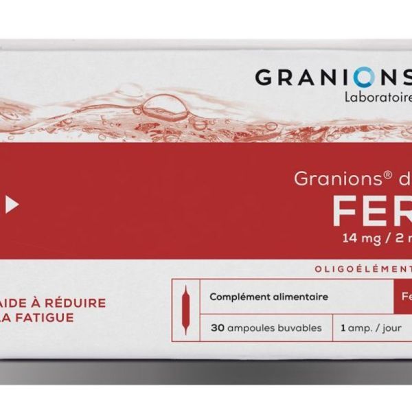 Granions De Fer Ampoules Buvable 2ml x30