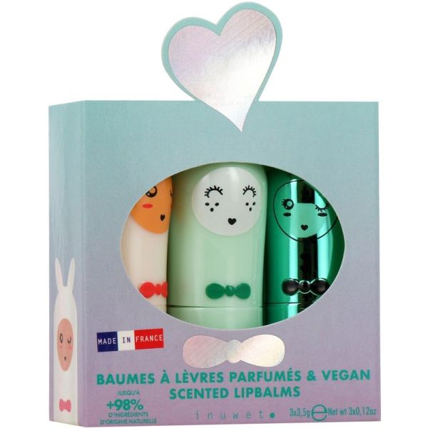 Coffret Baume à lèvres saveur Barbe à papa/pomme/cupcake