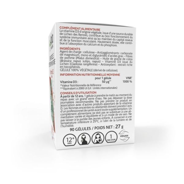 Vitamine D3 végétale arkogélules boîte de 90