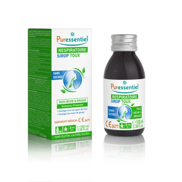 Puressentiel Sirop Toux sans sucres dès 3 ans 100ml