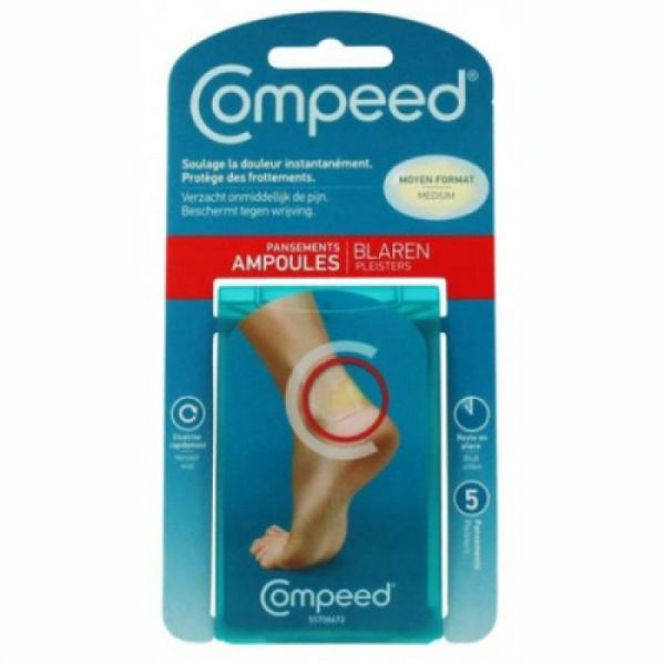 Compeed pansements ampoules moyen format x5