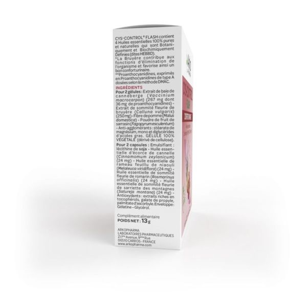 Cys-control flash 10 gélules + 10 capsules