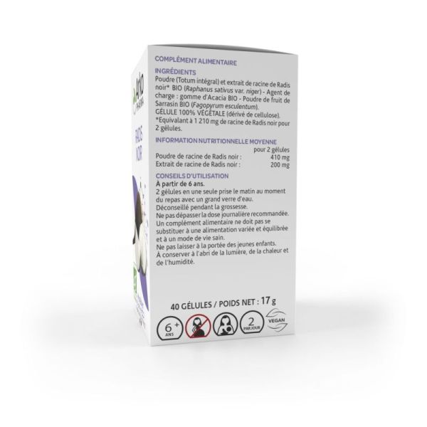 Radis noir bio 40 gélules