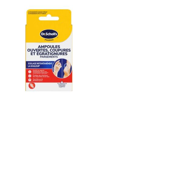 Scholl pansements ampoules, coupures et égratignures x6