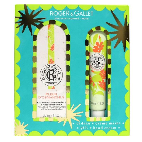 Coffret Fleur d'Osmanthus eau parfumée Bienfaisante 30ml + creme mains 30ml offert