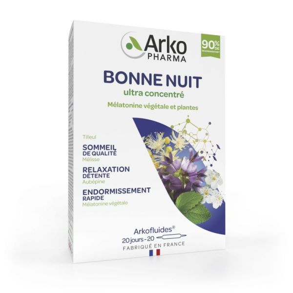 Arkofluide Bonne Nuit ultra concentré 20 ampoules x 10ml