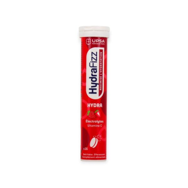 UPSA HydraFizz Hydra goût fraise x16 ccomprimés