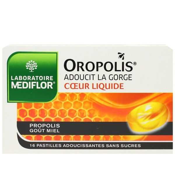 Oropolis cœur liquide 16 pastilles