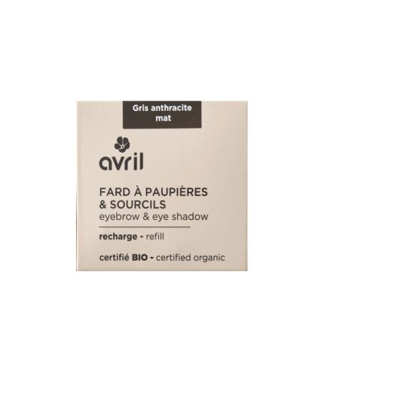 Avril Fard à paupières et sourcils Gris anthracite mat recharge
